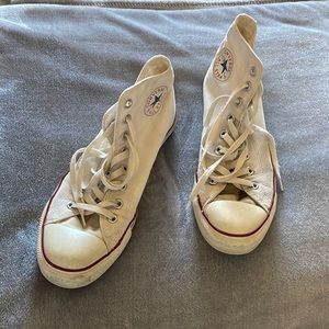 White Converse High tops